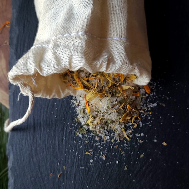 herbal foot spa gift set: calendula mint foot soak, balm & pumice herbal foot spa gift set: calendula mint foot soak, balm & pumice