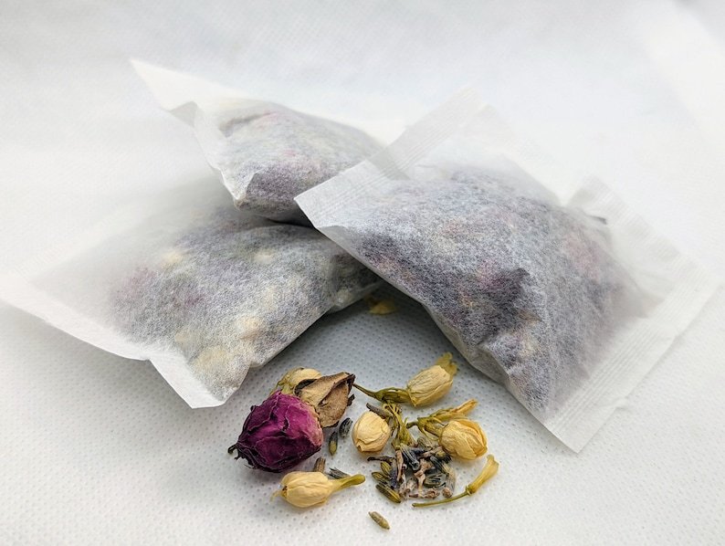 botanical bath soak tea bags, natural herbal blend (3 pack) botanical bath soak tea bags, natural herbal blend (3 pack)